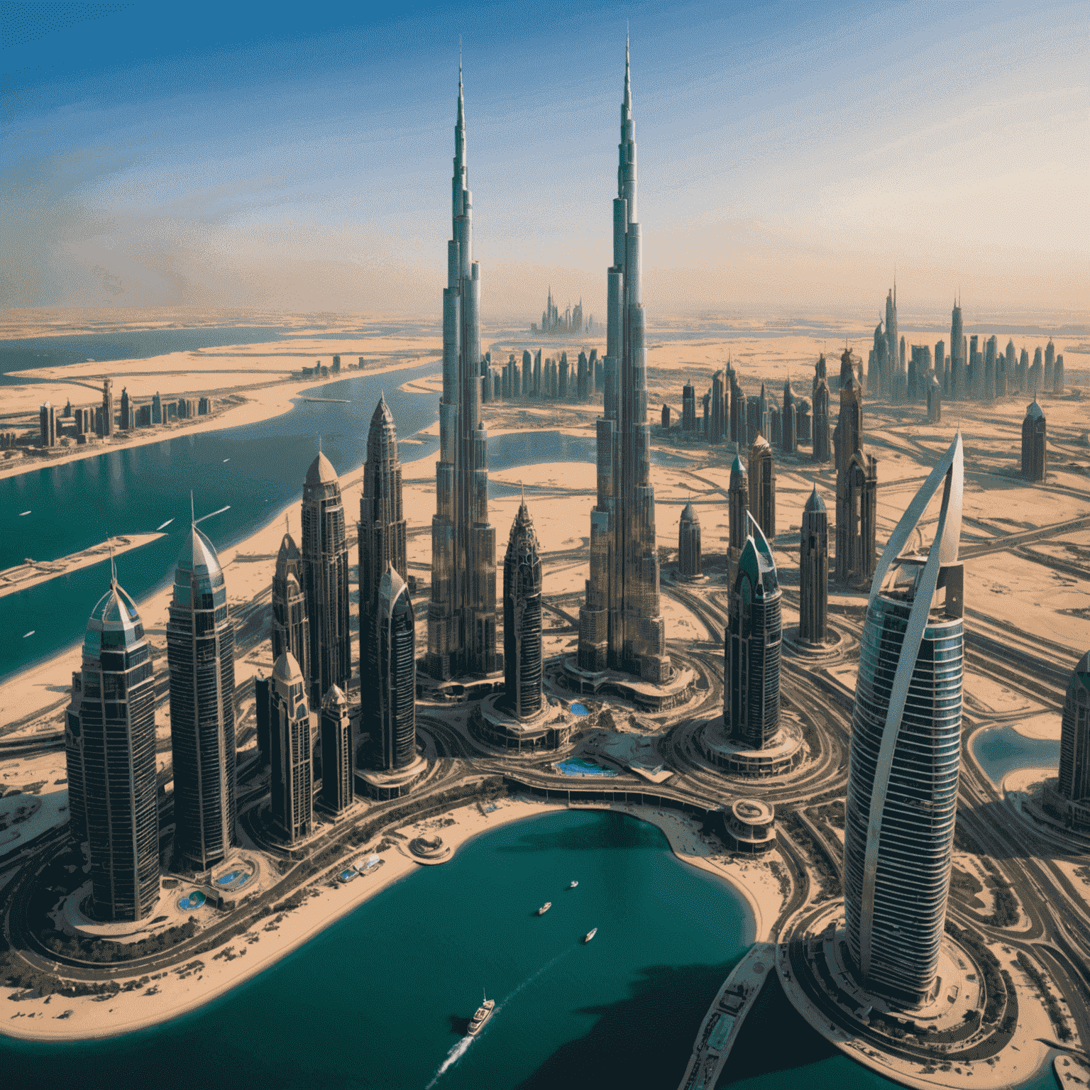 Dubai skyline with Burj Khalifa, showcasing the vibrant city ready to welcome tourists after eased travel restrictions
